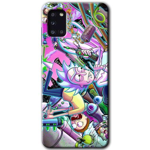Samsung Galaxy A31 HD Baskılı Kılıf + 9D Tam Ekran Koruyucu - Graffiti Çizgi Film