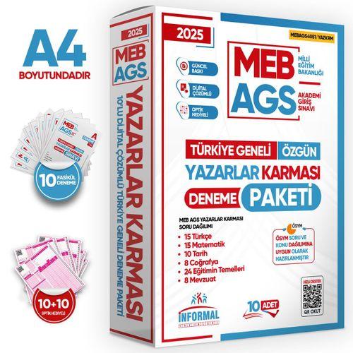 2025 MEB-AGS Yazarlar Karması 10 Adet 80 Soruluk Çözümlü Deneme Türkiye Geneli KURUMSAL Paket