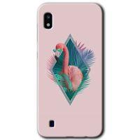 Samsung Galaxy A10 Kılıf Baskılı Kapak - Flamingo +Tam Ekran Koruyucu