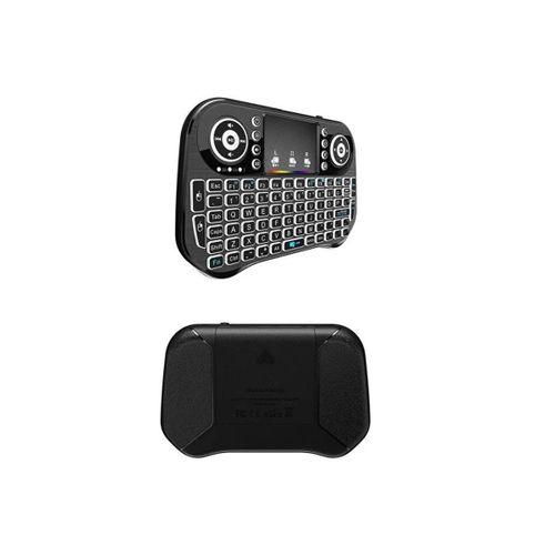 Zk-08 Rgb Işıklı Mini Kablosuz Klavye Touchpad Bluetooth Ve 2.4g Smart Tv Kumandası