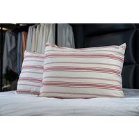 Kırmızı Vintage Çizgili Flanel 2'li Yastık Kılıfı 50X70