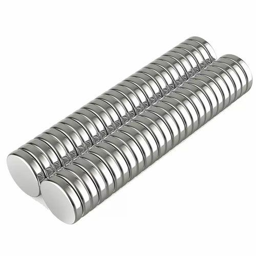 10 Adet 10x2mm Yuvarlak Neodyum Mıknatıs Güçlü Magnet Nikel Kaplamalı