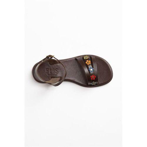 Bodrum Üç Bantlı Hakiki Deri Kadın Sandalet 4835 Kahve Khv