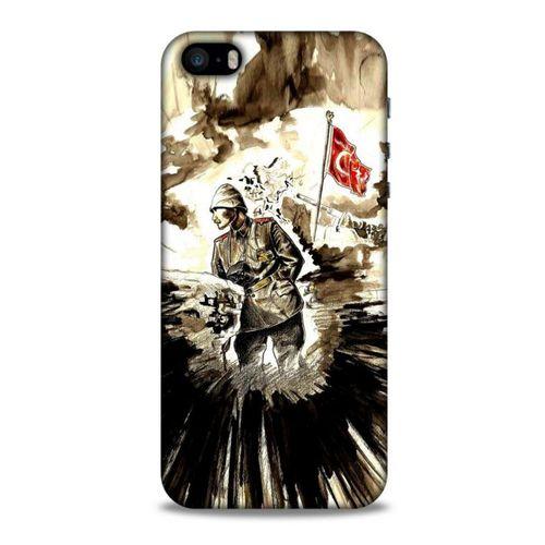 Apple iPhone SE Kılıf Atatürk (46) Core Armor Kılıf Karışık