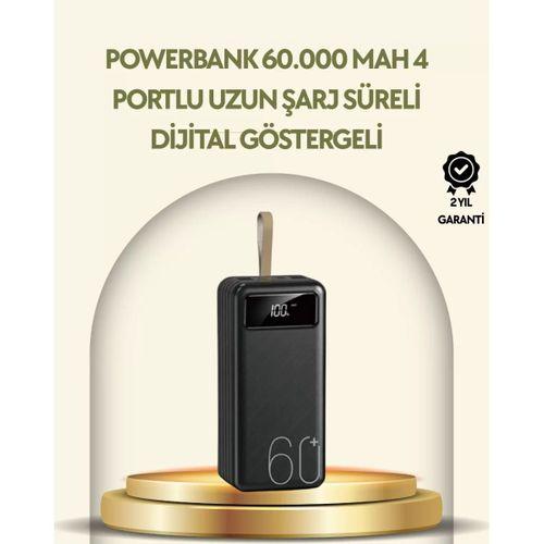 Tüm Cihazlarla Uyumlu Led Fenerli 4 Çıkışlı Powerbank