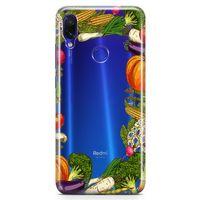 Xiaomi Redmi Note 7 Pro Kılıf Vegan Yiyecekler Arka Kapak Koruma Desenli Full Koruyucu