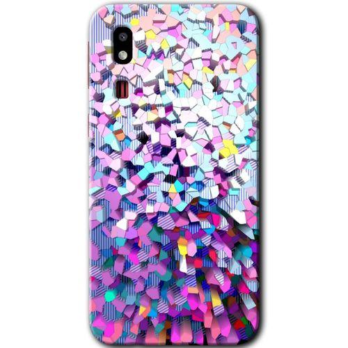 Potkal Hediye Fabrikası Samsung Galaxy A2 Core Kılıf HD Desen Baskılı Arka Kapak - Mosaic Fragments Colorfull