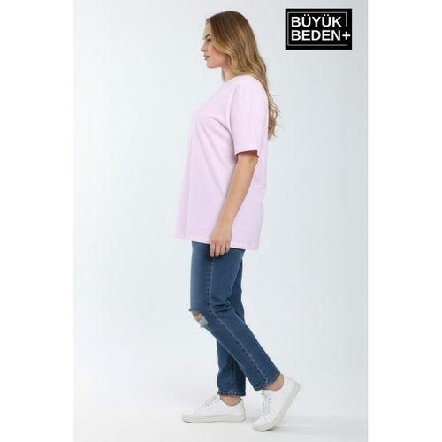 Büyük Beden Kadın Basic Tişört – Pamuklu Düz T-Shirt 3XL-6XL SPR26BTSK10