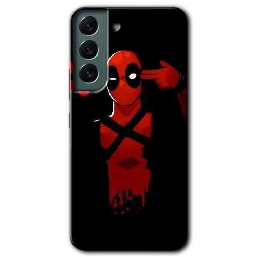 Potkal Hediye Fabrikası Samsung Galaxy S22 HD Baskılı Kılıf + 9D Tam Ekran Koruyucu - DeadPool 4