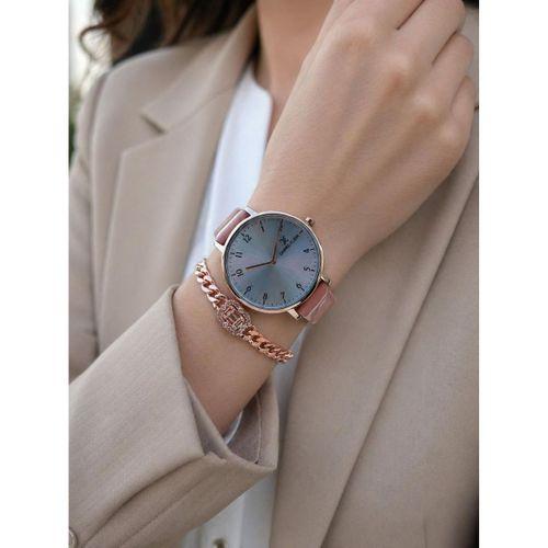 Daniel Klein Deri Kordonlu 2 Yıl Garantili 3 Atm Suya Dayanıklı Kadın Kol Saati+Bileklik BD.12810.5