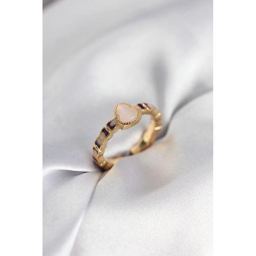 Gold Renk Mineli Su Kabağı Model Kadın Yüzük