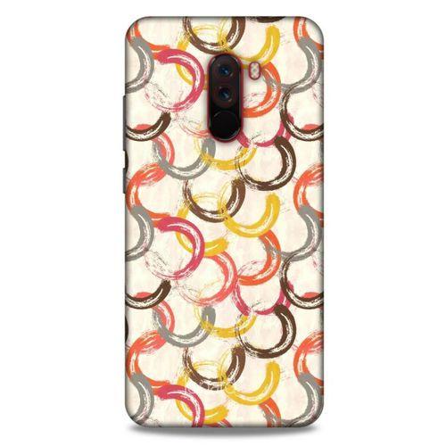 Xiaomi Pocophone F1 Kılıf Pastel Renkler (33) Hybrid Kılıf Kahverengi Turuncu