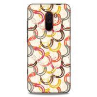 Xiaomi Pocophone F1 Kılıf Pastel Renkler (33) Hybrid Kılıf Kahverengi Turuncu