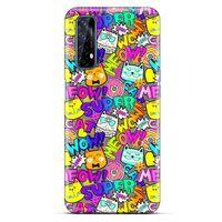 Graffitix (12) Desenli Silikon Kapak Oppo Realme 7 Kılıf