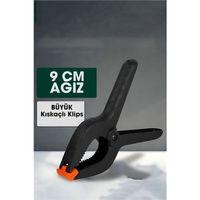 Kıskaç Klips Yaylı Işken ce Plastik Kelepçe Güçlü Mafsallı Çene 9 inç 9 cm ağız