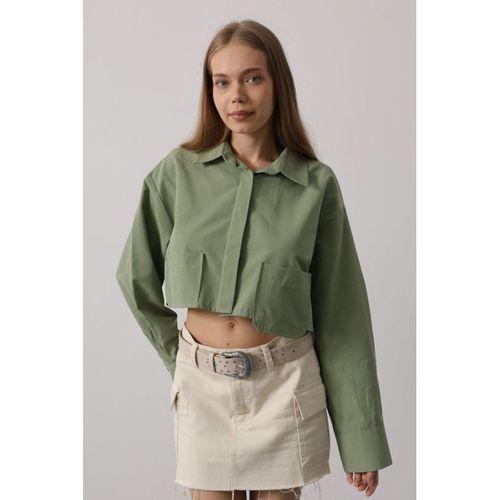 Kısa Boy Çift Cep Gömlek - Haki