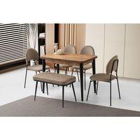 Milano Suna Banklı MDF Mutfak Masa Sandalye Takımı 60x100