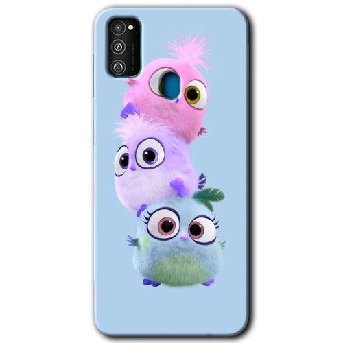 MRCİLETİSİM Samsung Galaxy M21 Kılıf Baskılı Kapak - Puffy +Tam Ekran Koruyucu