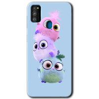 MRCİLETİSİM Samsung Galaxy M21 Kılıf Baskılı Kapak - Puffy +Tam Ekran Koruyucu
