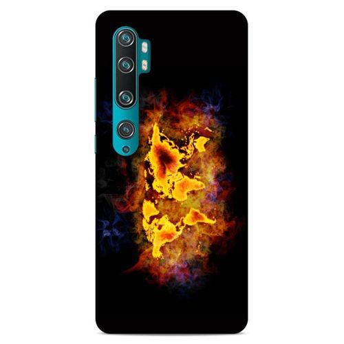 Lopard Xiaomi Mi Note 10 Uyumlu Kılıf FireX (43) Thin Fit Kılıf Dünya Haritası