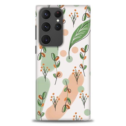 Samsung Galaxy S23 Ultra Kılıf HD Baskılı Kılıf - Flower Pattern + Tam Ekran Koruyucu
