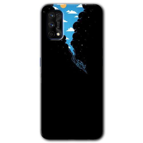 MRCİLETİSİM Realme 7 Pro Kılıf HD Desen Baskılı Arka Kapak + Temperli Cam - Derinlere Yolculuk