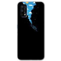 MRCİLETİSİM Realme 7 Pro Kılıf HD Desen Baskılı Arka Kapak + Temperli Cam - Derinlere Yolculuk