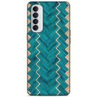 Lopard Oppo Reno 4 Pro Uyumlu Kılıf Wood'X (36) Glitter Kılıf Desenli