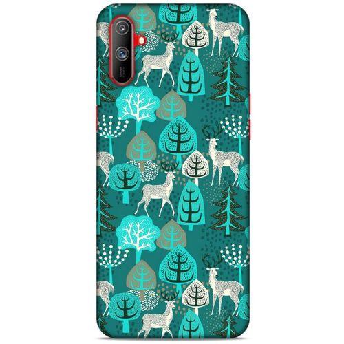 Oppo Realme C3 Kılıf Snowix (32) Soft Silikon Kılıf Turkuaz Beyaz