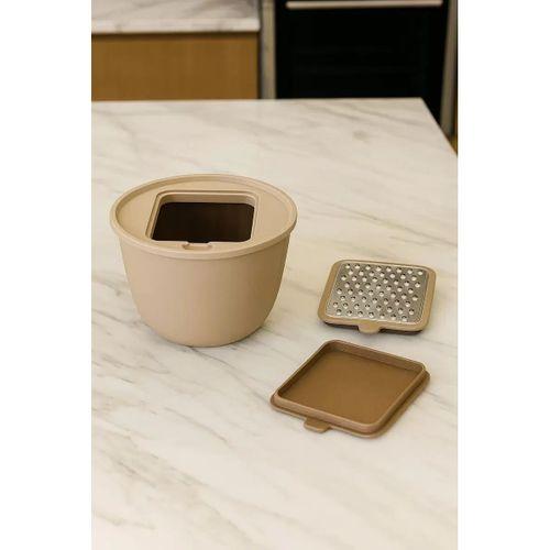 4 Parça Rendeli Karıştırma ve Saklama Kabı 2,5 Litre