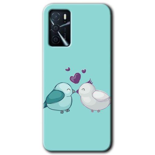 BeRa Aksesuar Oppo A16 Kılıf Baskılı Kapak - Mutlu Kuşlar +Tam Kaplayan Mat Seramik