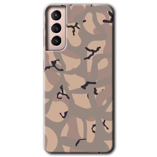 Galaxy S21 Kılıf HD Desen Baskılı Arka Kapak - Kamuflaj 6 + Kırılmaz Cam