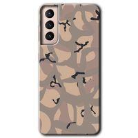 Galaxy S21 Kılıf HD Desen Baskılı Arka Kapak - Kamuflaj 6 + Kırılmaz Cam