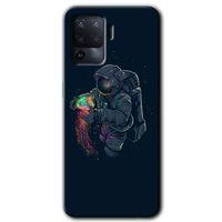 OPPO Oppo Reno 5 Lite Kılıf HD Desen Baskılı Arka Kapak - Astronot Kıyafeti