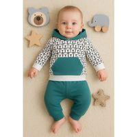 Minik Ayıcıklar Desenli 2'li % 100 Pamuk Erkek Bebek Takımı