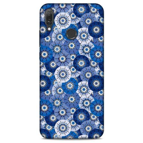 Huawei Y9 2019 Uyumlu Kılıf Mavi Delisi (37) Silicone Cover Daireler
