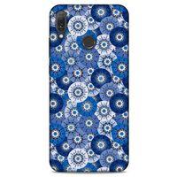 Huawei Y9 2019 Uyumlu Kılıf Mavi Delisi (37) Silicone Cover Daireler