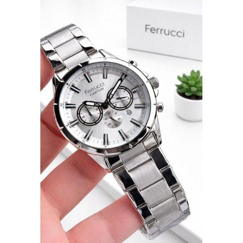 Ferrucci İç Fonksiyonları Aktif 30 Mt Suya Dayanıklı Çelik Kordonlu Erkek Kol Saati NSDKH4482.3