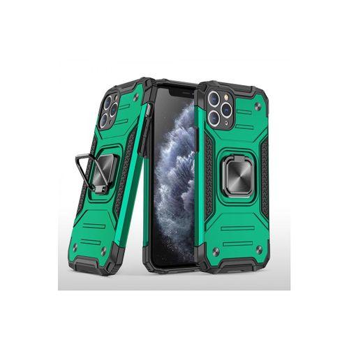 Newface iPhone 11 Pro Max Kılıf Zegna Yüzüklü Silikon Kapak - Koyu Yeşil