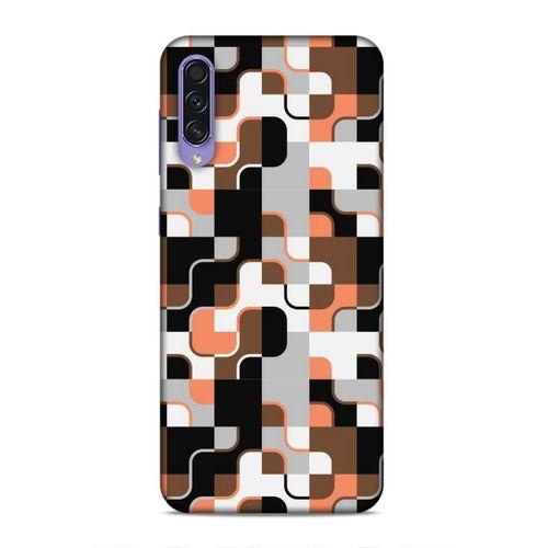 Samsung Galaxy A50s Uyumlu Kılıf Insomnia (47) Crystal Flex Kılıf Siyah Portakal