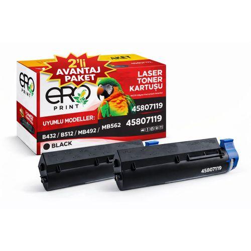 Oki MB492dn Muadil Toner - 3000 Sayfalık - İkili Avantaj Paket