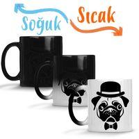 Pug Köpek 06 Sihirli Kupa Bardak Porselen
