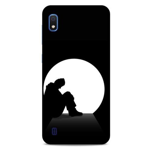 Samsung Galaxy A10 Kılıf Depresyon (46) Core Armor Kılıf Gri Cam Göbeği