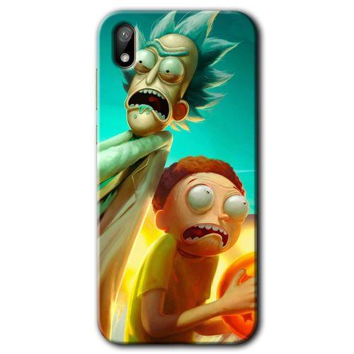 Huawei Y5 2019 Kılıf HD Desen Baskılı Arka Kapak - Rick Morty
