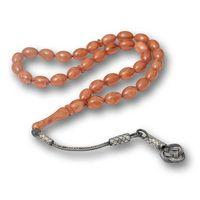 Gümüş Kazaz Püsküllü Sıkma Kehribar Tesbih