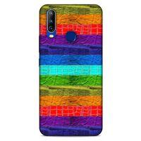 General Mobile GM 10 Kılıf Patchwork (38) Neo Hybrid Kılıf Yeşil Kırmızı Mor