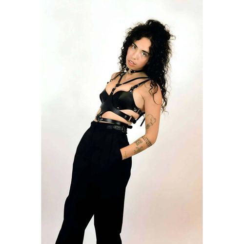 Deri Sütyen, Choker Ve Göğüs Harness, Tarz Festival Giyim Ürünleri - Brf1296