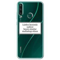 Huawei Y6P Kılıf HD Yazı Baskılı Silikon Arka Kapak - Yazı 14