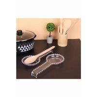 Şeffaf Plastik Boncuklu Kelepçe Kaşık Çırpıcı Altlığı 28 Cm Royaleks