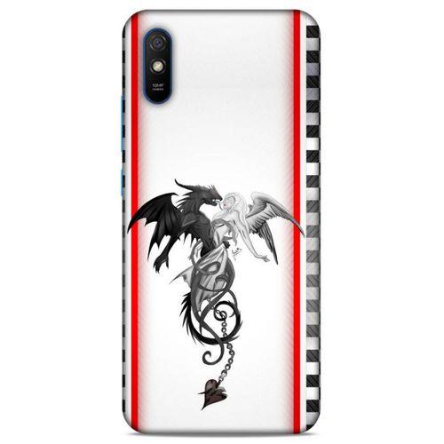 Lopard Xiaomi Redmi 9A Uyumlu Kılıf Tattoo's (49) Ultra Silikon Kılıf Dragon Love